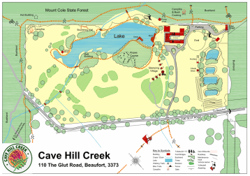 Basic Cave Hill Creek site map